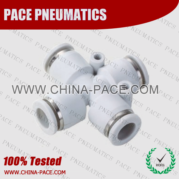 Grey White Composite Push To Connect Fittings Union Cross, Pneumatic Push In Fittings, Air Fittings, one touch tube fittings, Pneumatic Fitting, Nickel Plated Brass Push in Fittings, push in fitting, Quick coupler, air blow gun, Air Hose, air connector, all metal push in fittings, Pneumatic Push to Connect Fittings, Air Flow Speed Controllers, Hand Valves, Sinter Silencers, Mufflers, PU Tubing, PA Tube, Nylon Tube, Pneumatic Fittings, Tube fittings, Pneumatic Tubing, pneumatic accessories.